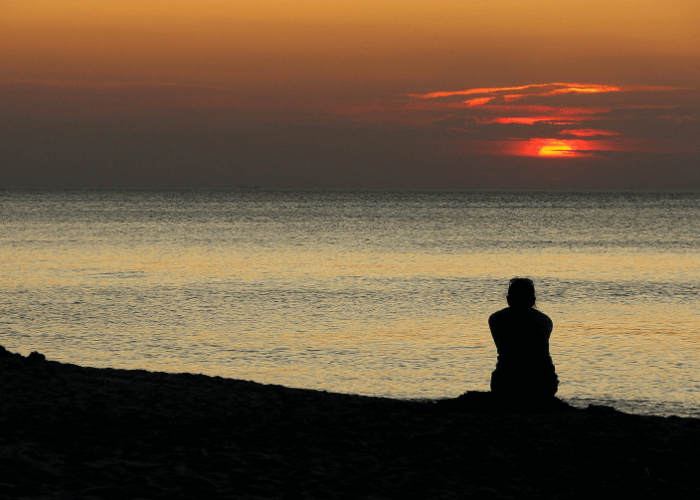 lonely at the beach