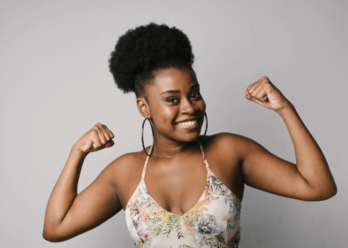 black woman feeling empowered